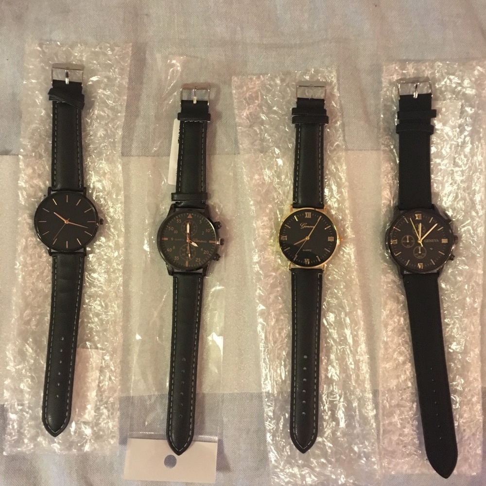 NEW Bundle Geneva Quartz Timeless Wrist Watches